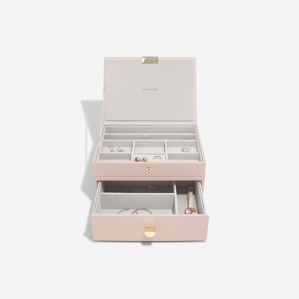 Jewellery Box with Deep Drawer Medium - Blush Pink