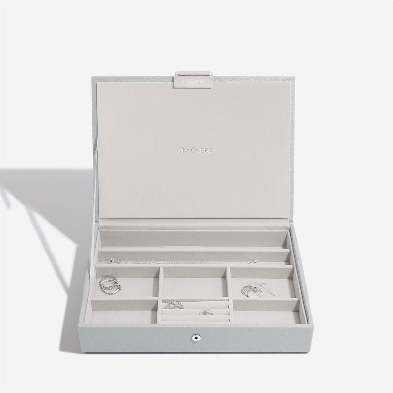 Jewellery Box with Deep Drawer Medium - Pebble Grey