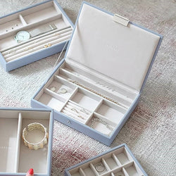 Jewellery Box with Lid Medium - Dusky Blue