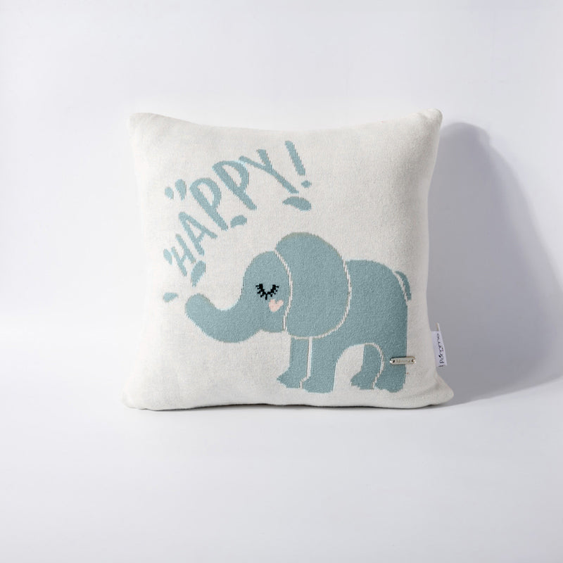 Knitted Cushion Cover - Elephant
