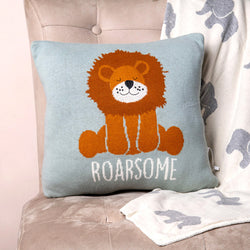 Knitted Cushion Cover - Lion