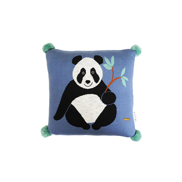 Knitted Cushion Cover - Panda