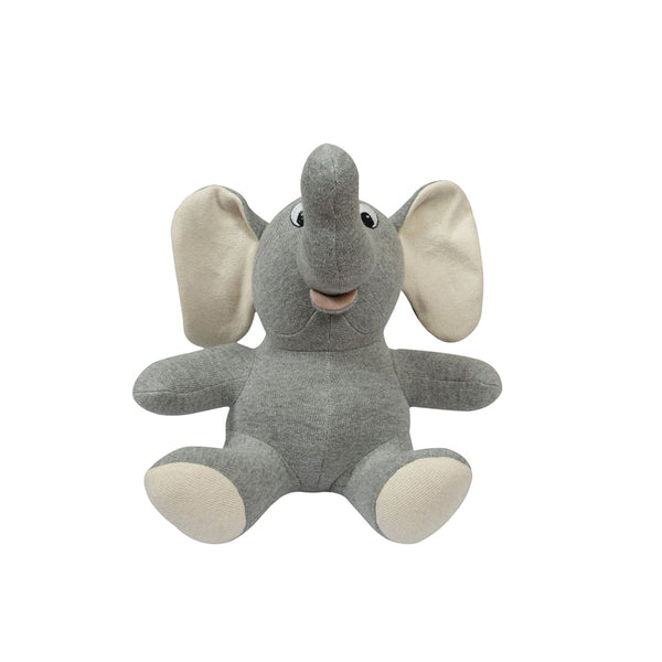 Knitted Soft Toy - Grey Baby Elephant