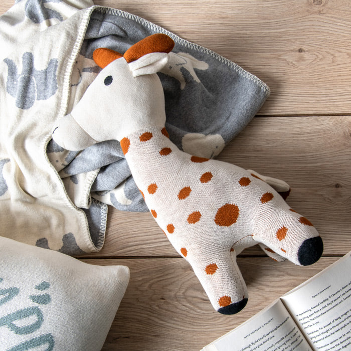 Knitted Soft Toy - Ivory Giraffe