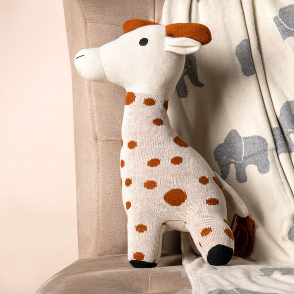 Knitted Soft Toy - Ivory Giraffe