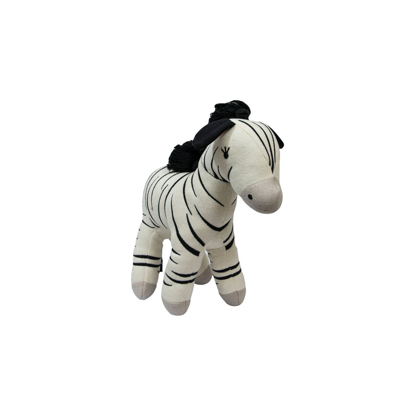 Knitted Soft Toy - White Zebra