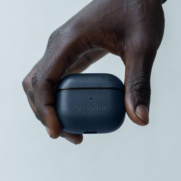 Leather AirCase for AirPods Gen 3 - Navy
