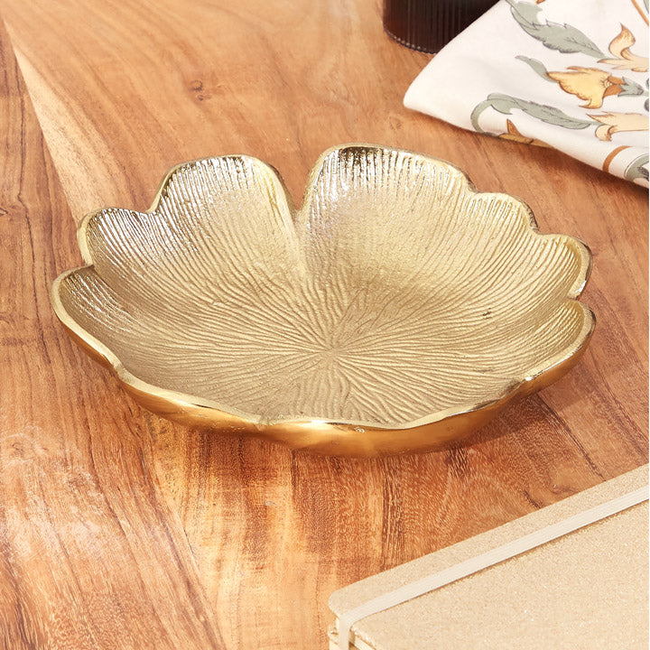 Lotus Leaf Trinket Tray - Gold