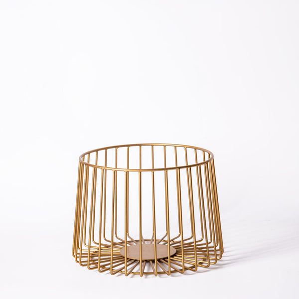 Multi-purpose Metal Basket Tall - Gold