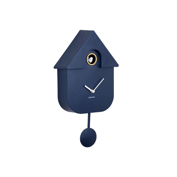 Modern Cuckoo Pendulum Wall Clock - Dark Blue