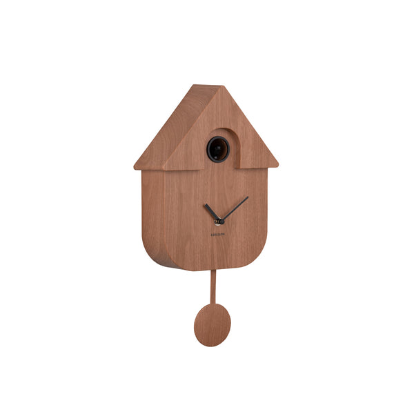 Modern Cuckoo Pendulum Wall Clock - Dark Wood