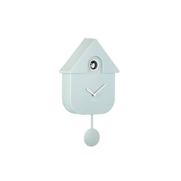 Karlsson Netherlands Modern Cuckoo Pendulum Wall Clock - Soft Blue - Modern Quests