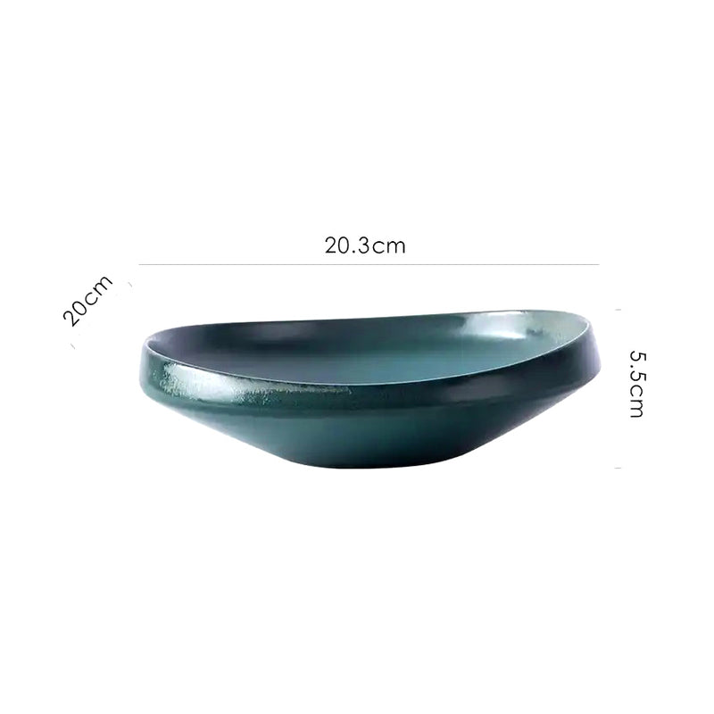 Oasis Curved Serving Bowl - Nori Green