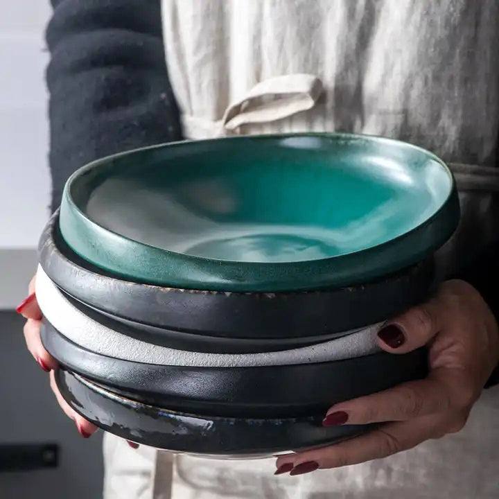 Oasis Curved Serving Bowl - Nori Green