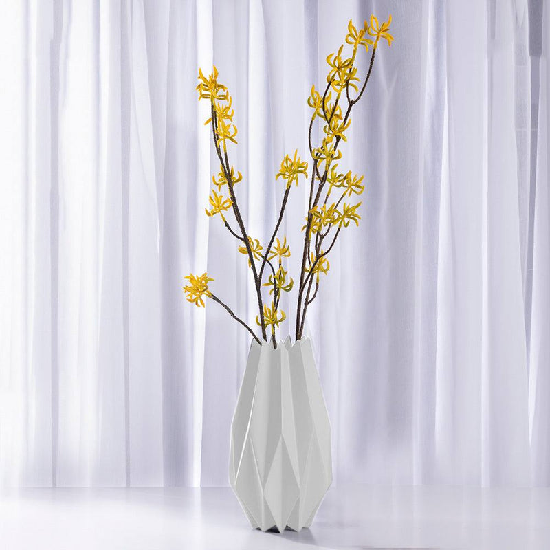 Enhabit Origami Porcelain Vase Tall - White - Modern Quests