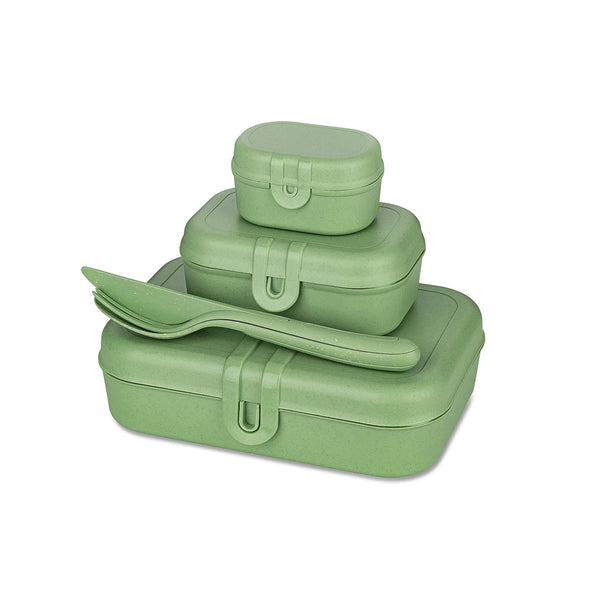 Pascal Lunch Box with Cutlery Set - Leaf Green