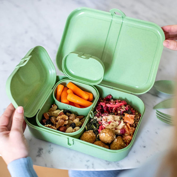 Pascal Lunch Box with Cutlery Set - Leaf Green