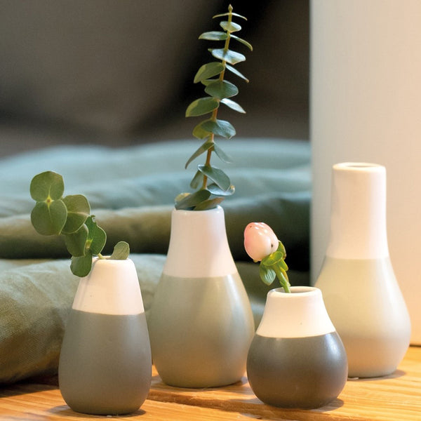 Pastel Mini Vases, Set of 4 - Green