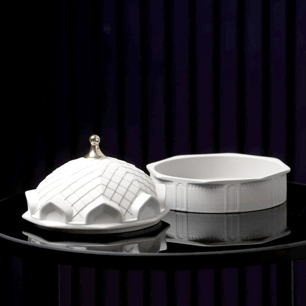 Persian Dome Ceramic Decorative Box - White