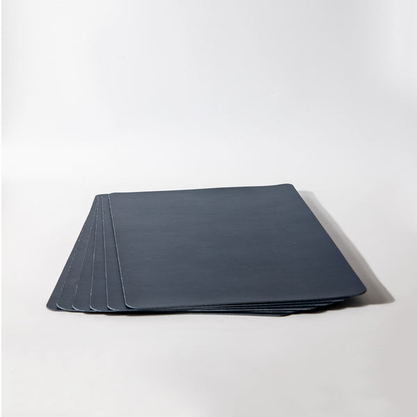 Phylo Rectangular Placemats, Set of 6 - Navy Blue