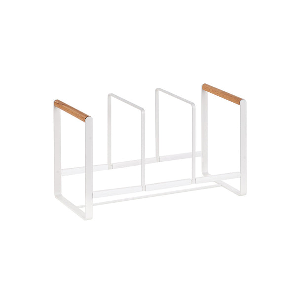 Three Compartment Plate Rack - White