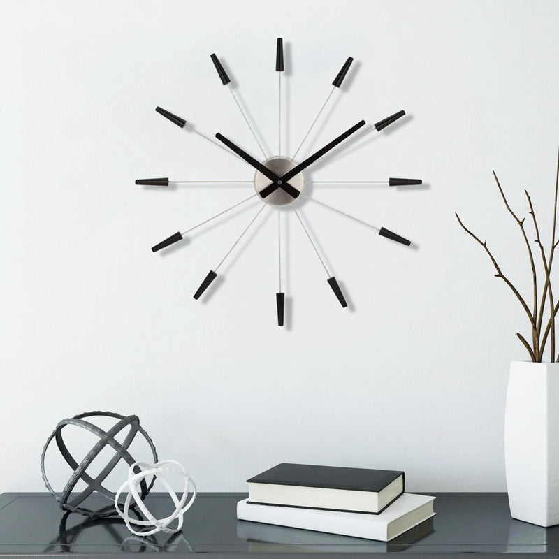 Plug Inn Wall Clock 58cm - Black