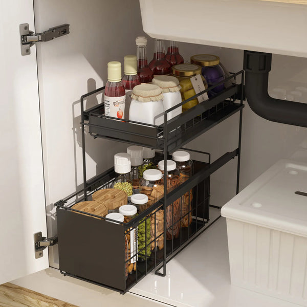 Pull Out Storage Drawer - Black