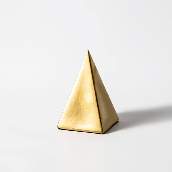Pyramid Decorative Sculpture - Brass
