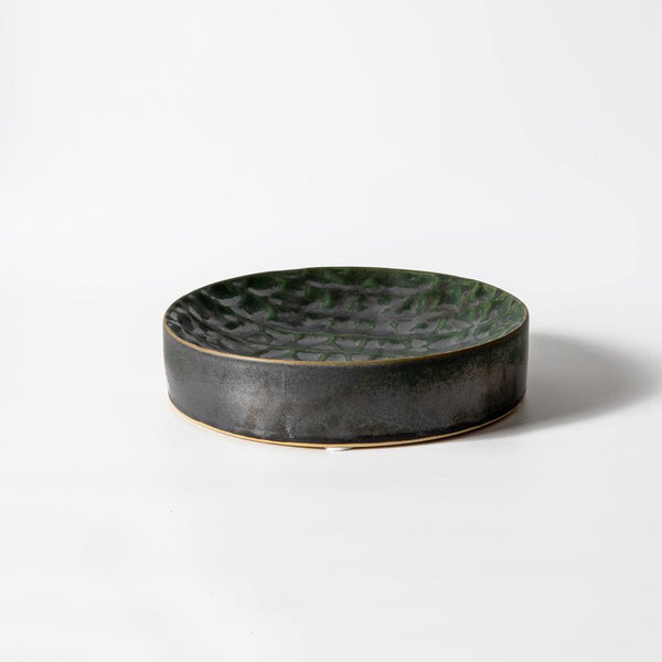 Enhabit Railey Decorative Ceramic Plate - Patterned Grey - Modern Quests