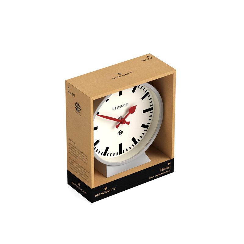 Railway Mantel Clock 17cm - Grey