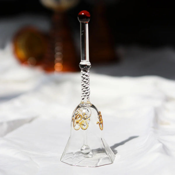 Ringing Glass Bell - Amber