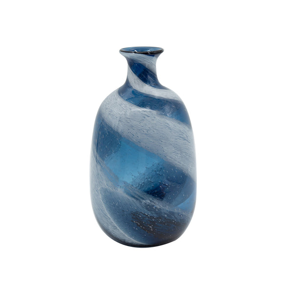 Sandstorm Glass Vase Large - Blue Grey