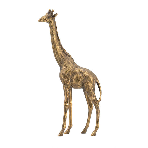 Savannah Giraffe Decorative Sculpture Large - Vintage Gold