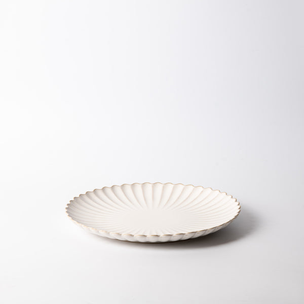 Scallop Dinner Plate - Ivory