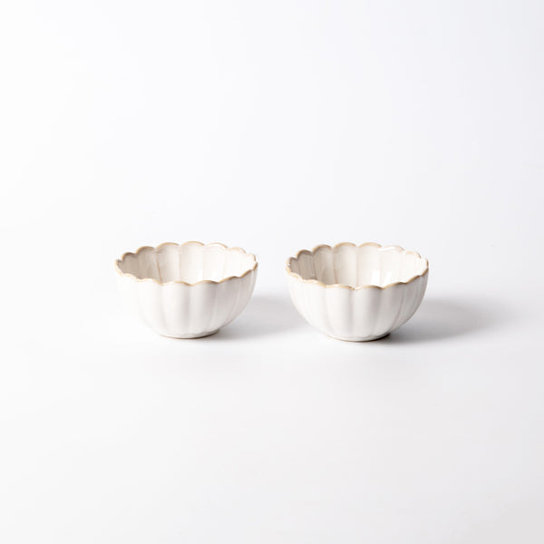 Scallop Small Bowls, Set of 2 - Ivory