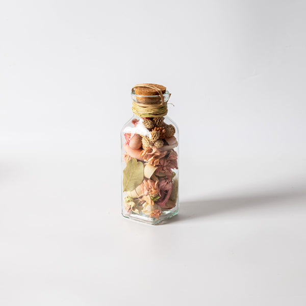Scented Potpourri in Glass Jar - Rose