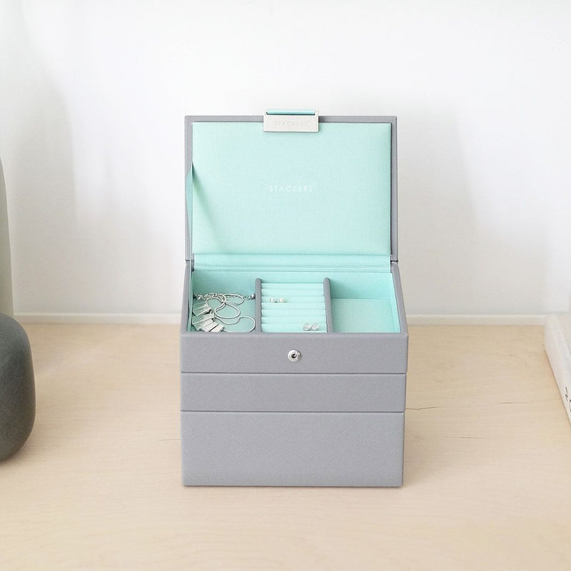Small Jewellery Box Set - Grey Mint