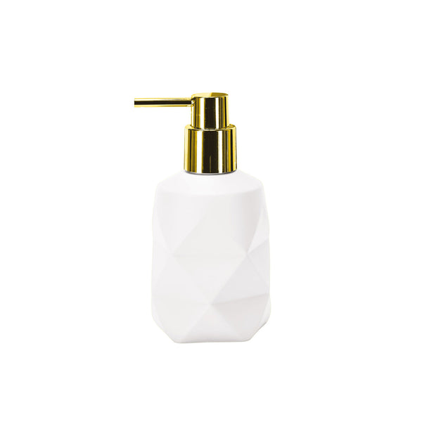 Crackle Soap Dispenser - White & Gold