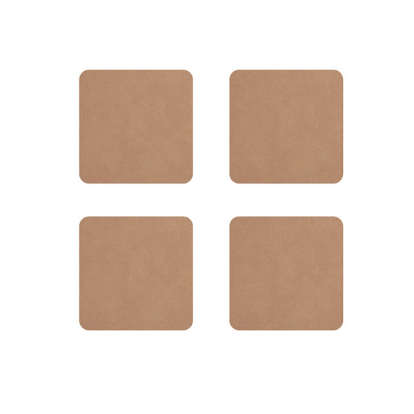 Soft Frosted Square Coasters, Set of 4 - Powder Pink