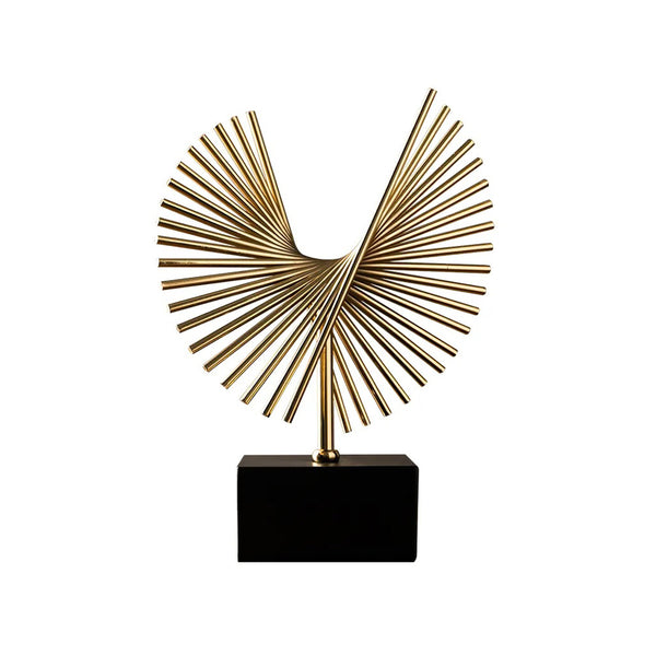 Spiral Metal Decorative Sculpture Medium - Brass