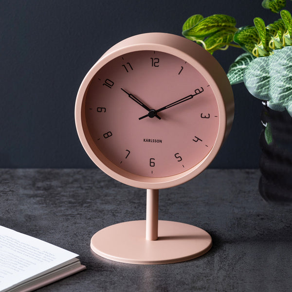 Stark Table Clock - Faded Pink