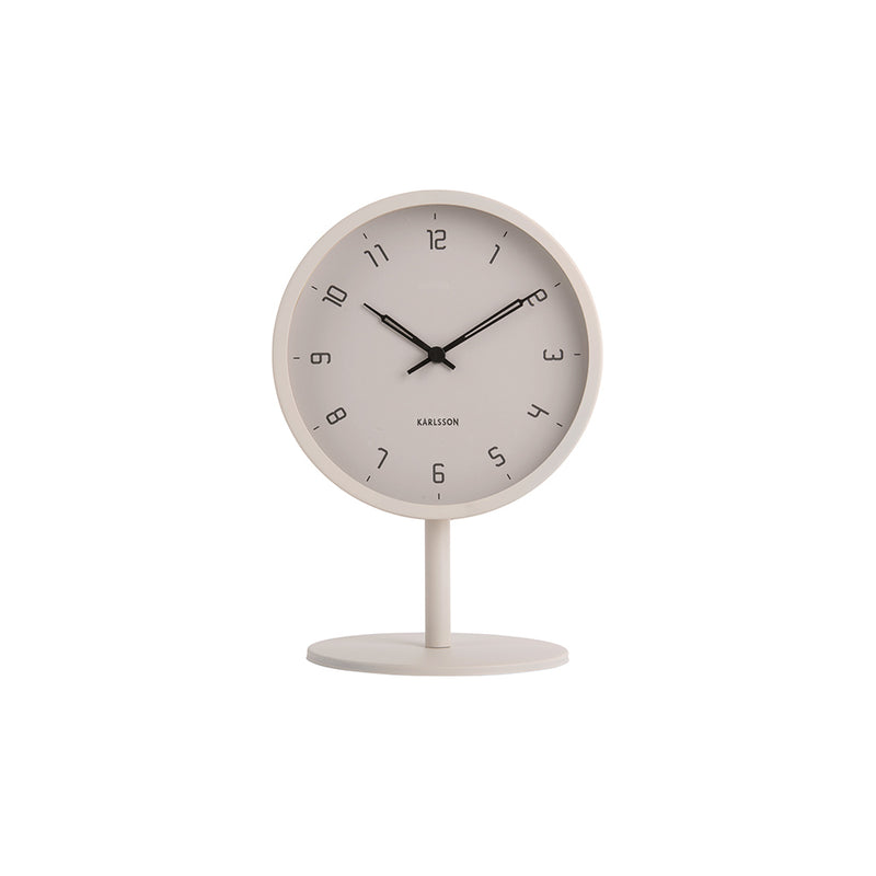 Stark Table Clock 15cm - Warm Grey
