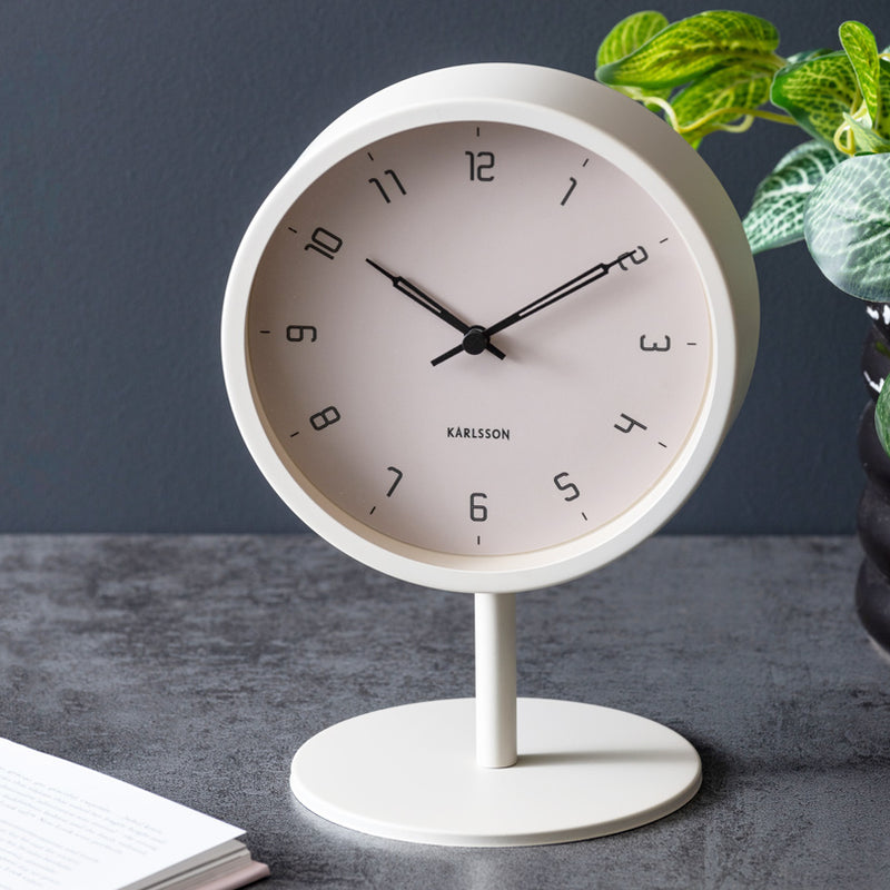 Stark Table Clock 15cm - Warm Grey
