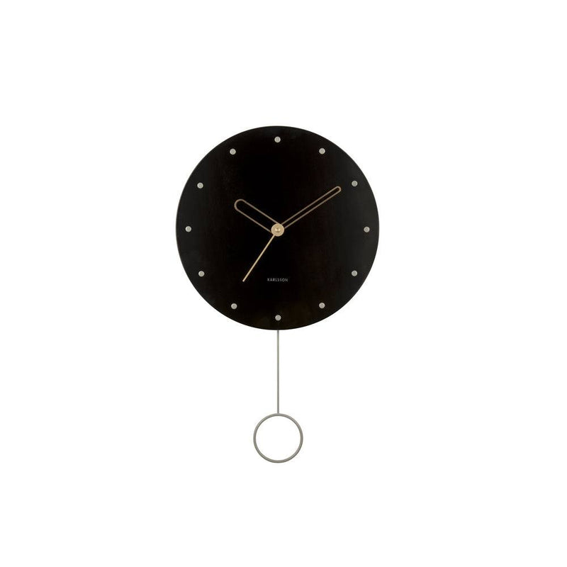 Studs Pendulum Wall Clock - Black