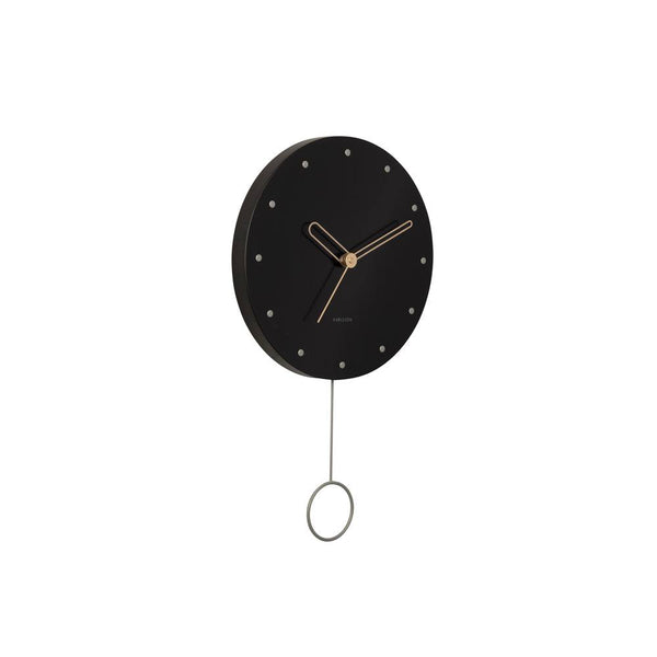 Karlsson Netherlands Studs Pendulum Wall Clock - Black - Modern Quests
