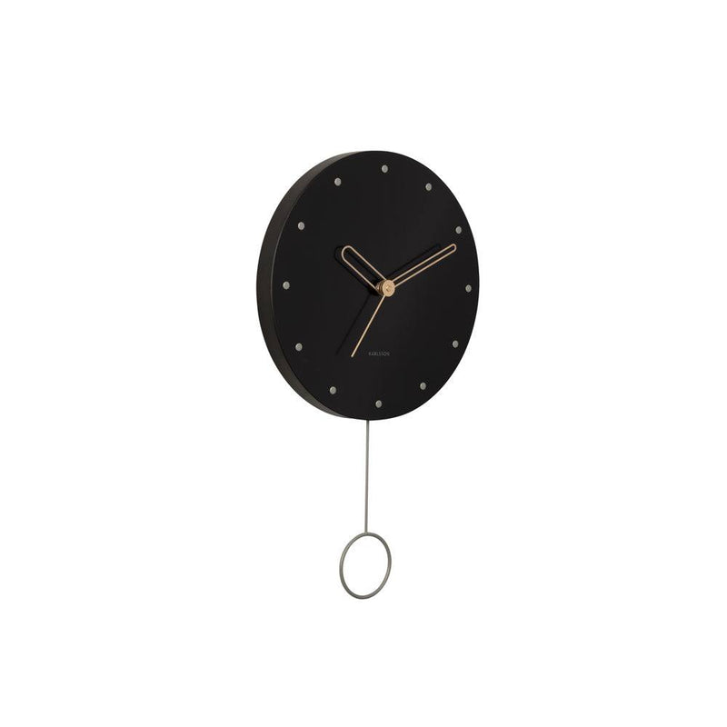 Studs Pendulum Wall Clock - Black
