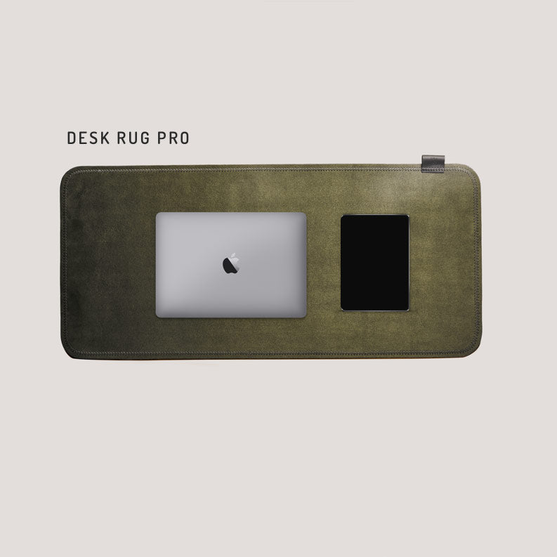 Suede Desk Rug Pro - Olive