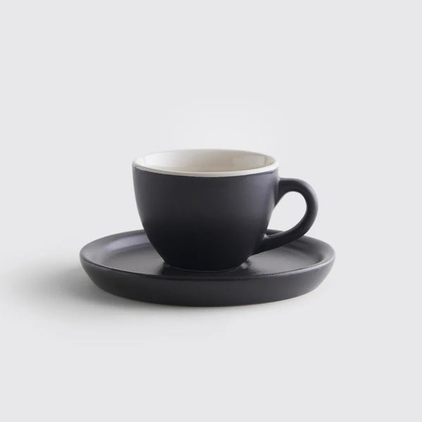 Espresso Cup with Saucer - Black