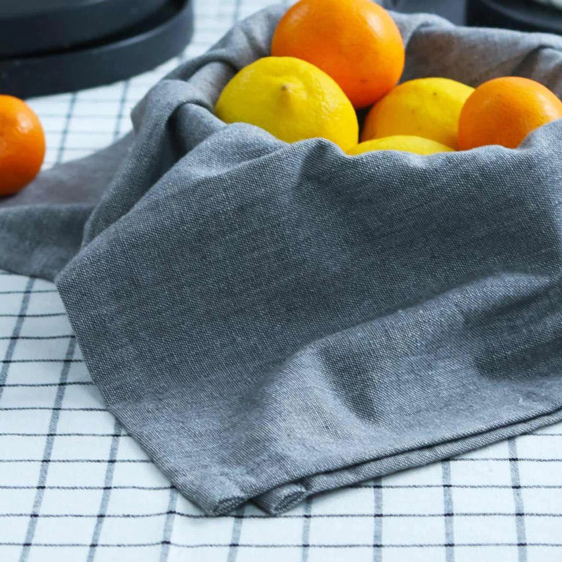Tea Towels, Set of 2 - Grey & Charcoal