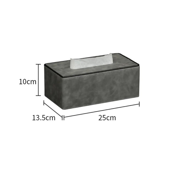 Textured Tissue Box Holder - Grey